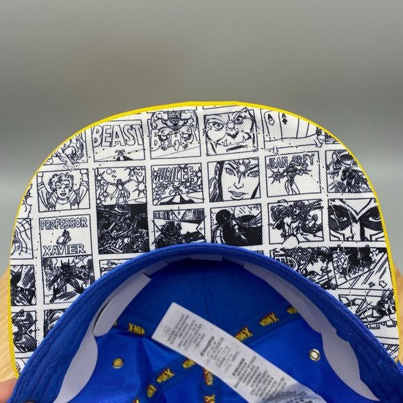 X-Men Disney D23 Expo Exclusive Hat Blue Yellow 2 Pins Marvel Xavier Animated - Picture 10 of 14